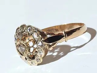 18 karaat Geel goud - Ring - 0.18 ct Diamant