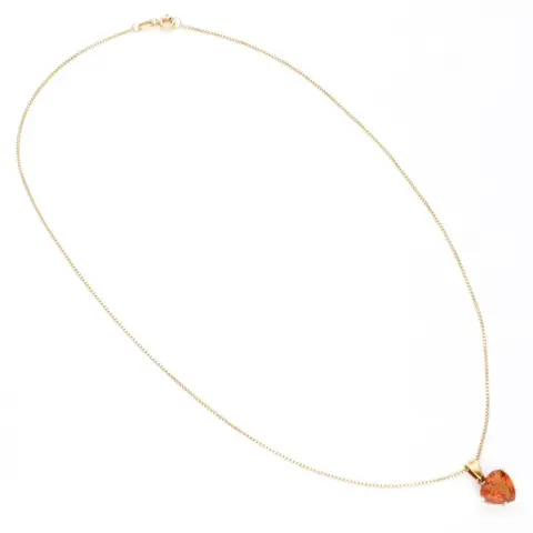 18 karaat Goud - Collier met hanger - 1.55 ct Citrien