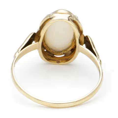 No reserve - 14 karaat Goud - Ring - 0.90 ct Opaal