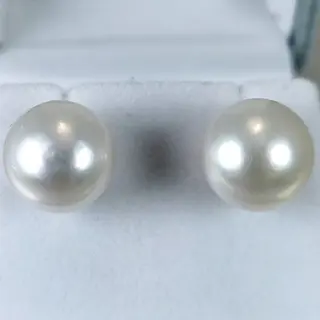 Australian pearls SSP Ø 11,8x12 MM - 18 karaat Geel goud - Oorbellen Zuidzee parel