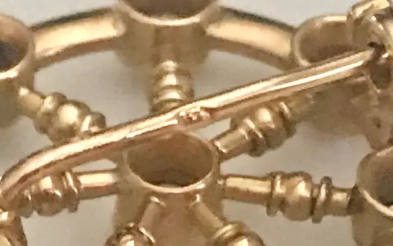 18 karaat Geel goud - Broche Diamant - Diamanten