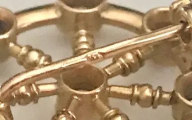 18 karaat Geel goud - Broche Diamant - Diamanten