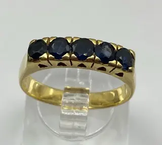 NO RESERVE PRICE - 18 karaat Geel goud - Ring - Saffieren