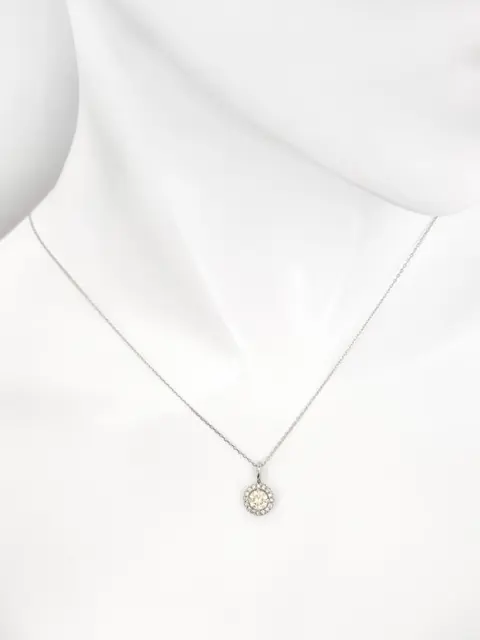 *No Reserve Price* 0.65 tcw Pendant - 14 karaat Witgoud - Hanger