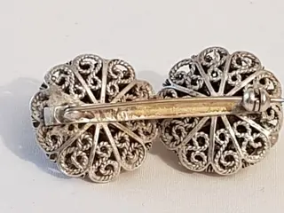 Set Zilveren sieraden, tw, een grote Zeeuwse Knop damesring en een dubbele zeeuwse knop grote - 835 Zilver - Set
