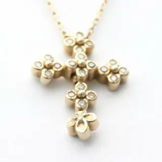 Vendome Aoyama - 18 karaat Geel goud - Collier met hanger - 0.14 ct Diamant