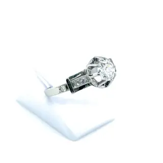 18 karaat Goud, Witgoud - Ring - 0.59 ct Diamant - Diamanten
