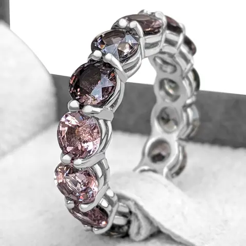 8.57 Carat Natural Spinel Eternity Band - 14 karaat Witgoud - Ring - GEEN RESERVE