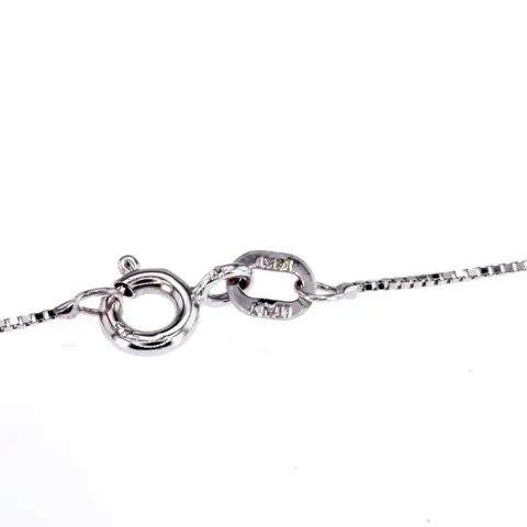 1.01 CtRound Diamond Pendant - 14 karaat Witgoud - Collier met hanger Diamant - Geen reserve