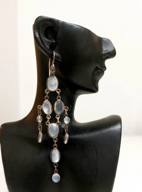 925 Zilver - Oorbellen - Handgemaakt - Maansteen