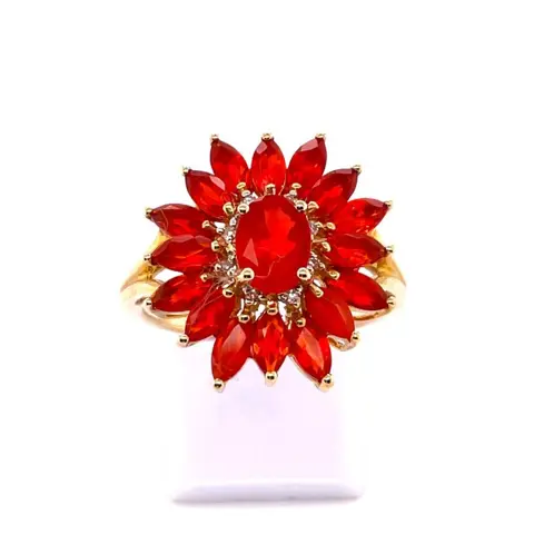 14 karaat Geel goud, Goud - Ring - 3.02 ct Vuuropaal - Diamant, Diamanten, Vuuropalen