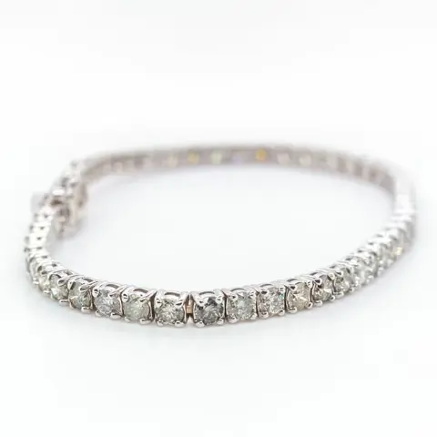 No reserve price - 5.60 tcw - 14 karaat Witgoud - Armband Diamant