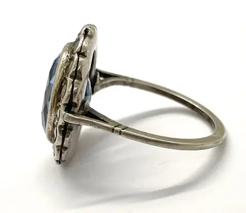 800 Zilver - Ring - 6.00 ct Topaas - Marcasiet