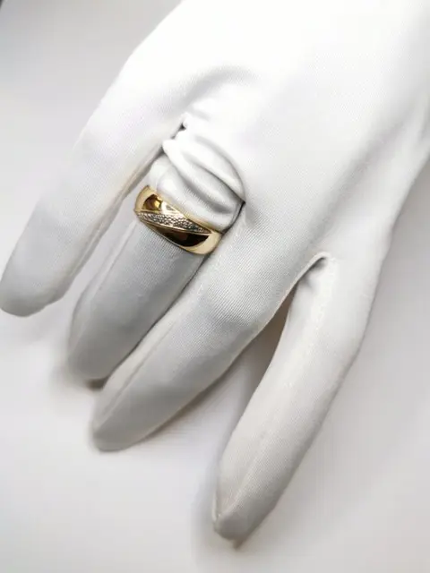 18 karaat Goud - Ring - 0.01 ct Diamant
