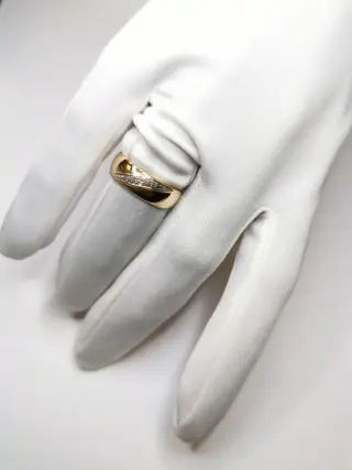 18 karaat Goud - Ring - 0.01 ct Diamant
