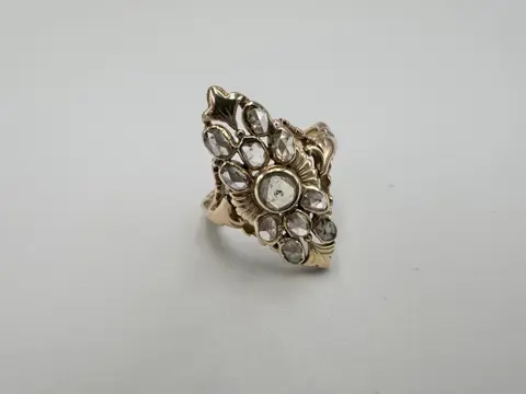 14 karaat Geel goud - Ring Diamant