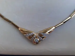 18 karaat Goud - Halsketting - 0.10 ct Diamant - Diamanten