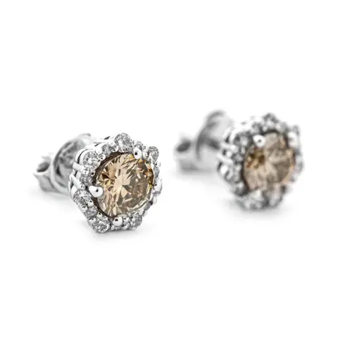 1.55 tcw VS1 - VS2 Diamond Earrings - 14 karaat Witgoud - Oorbellen - 1.25 ct Diamant - Diamanten van 0,30 ct - geen minimumprijs