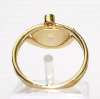 Handcrafted - 18 karaat Geel goud - Ring - 1.75 ct Lapis lazuli - Diamanten