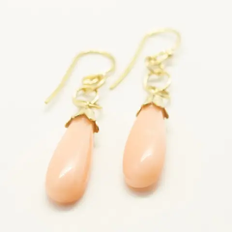 Intini Jewels - 18 karaat Geel goud, Goud - Oorbellen Koraal