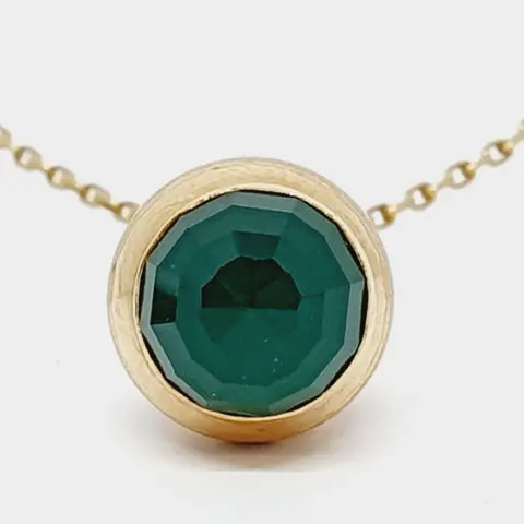 18 karaat Geel goud - Halsketting, Hanger - 5.00 ct - Agaat