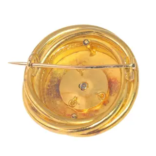 18 karaat Geel goud - Broche Diamant - Vintage antiek anno 1870