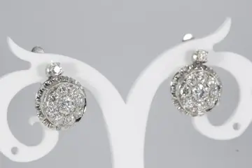 18 karaat Witgoud - Oorbellen Diamant - Diamanten