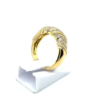 18 karaat Geel goud, Goud, Tweekleurig, Witgoud - Ring - 0.17 ct Diamant - Diamant, Diamanten