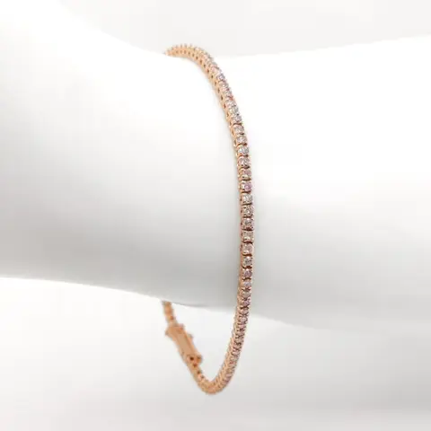 *NO RESERVE PRICE* IGI Certified 1.88ct Pink Diamonds - 14 karaat Rosé goud - Armband