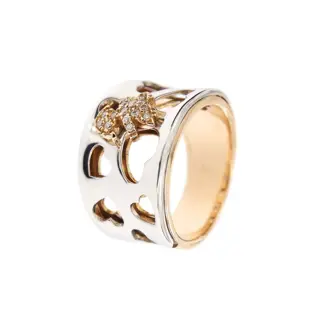 Le Bebè - 18 karaat Rosé goud, Witgoud - Ring - 0.15 ct