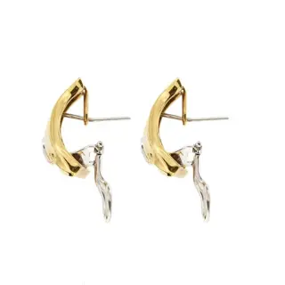 Damiani - 18 karaat Geel goud, Witgoud - Oorbellen - 0.36 ct