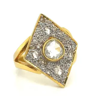18 karaat Goud - Ring - 1.00 ct Diamant - Diamanten