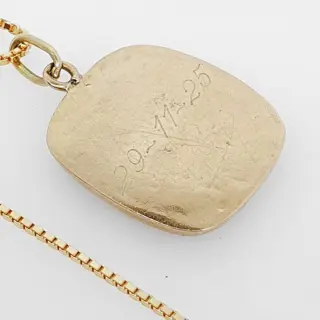 18 karaat Geel goud - Collier met hanger Onyx