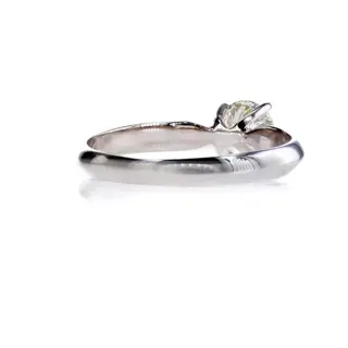 0.72 CtRoundDiamond Ring - 14 karaat Witgoud - Ring Diamant - Geen reserve