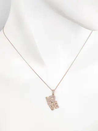 0.40ct Pink Diamond Pendant - 14 karaat Rosé goud - Hanger - ***GEEN RESERVEPRIJS***