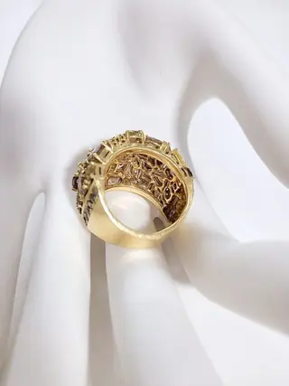 18 karaat Geel goud - Ring - 4.00 ct - Diamanten