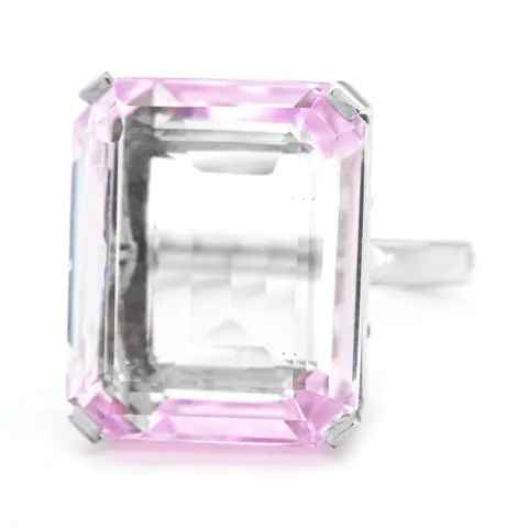 14.65 tcw Kunzite Ring - 18 karaat Witgoud - Ring - 14.65 ct Kunziet - Geen minimumprijs