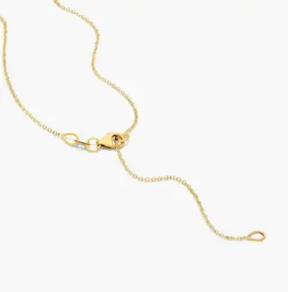 Solitaire Emerald Cut 0.56CT I/VS1 diamond pendant with a necklace made from 14K yellow gold with - 14 karaat Geel goud - Collier met hanger Diamant