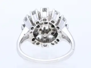 Vintage Deutschland um 1970 - 1980 - 14 karaat Witgoud - Ring - 0.55 ct Diamant - Diamanten, Saffieren