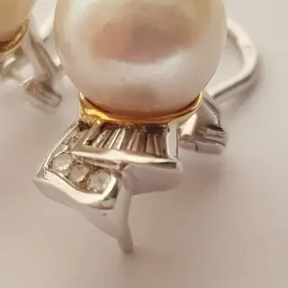 18 karaat Geel goud, Witgoud - Oorbellen - 0.75 ct Diamant