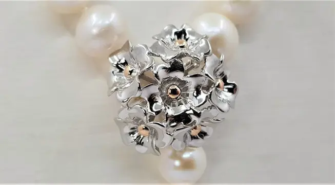 No reserve price -11x12mm White Edison Freshwater Pearls - 925 Zilver - Halsketting