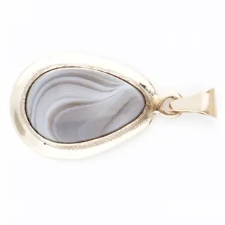 No Reserve - 9 kt. Goud - Hanger - 14.75 ct - Agaat