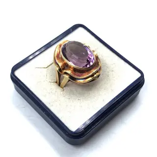 14 karaat Rosé goud - Ring - 7.69 ct Amethist - getest