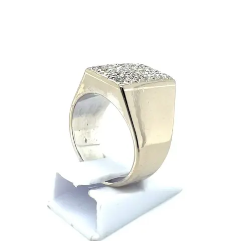 18 karaat Goud, Witgoud - Ring - 0.70 ct Diamant - Diamanten