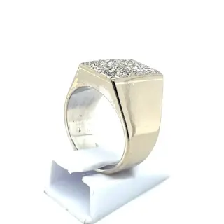 18 karaat Goud, Witgoud - Ring - 0.70 ct Diamant - Diamanten