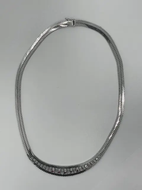 835 Zilver - Halsketting - 0.20 ct Robijn