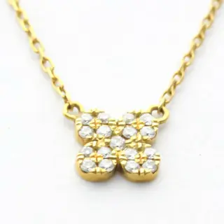 Ahkah - 18 karaat Geel goud - Collier met hanger - 0.07 ct Diamant