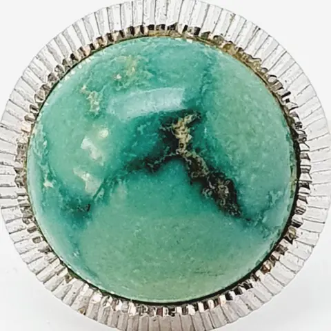 18 karaat Witgoud - Ring - 8.00 ct Turquoise