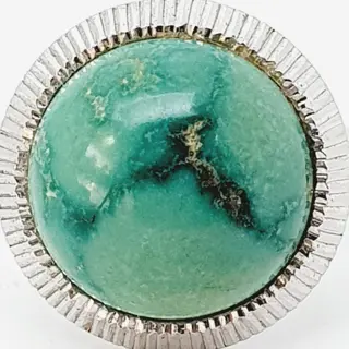 18 karaat Witgoud - Ring - 8.00 ct Turquoise