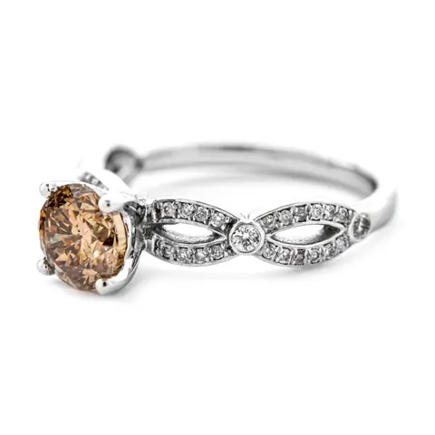 1.78 tcw Diamond Ring - 14 karaat Witgoud - Ring - 1.50 ct Diamant - Diamanten van 0,28 ct - geen minimumprijs